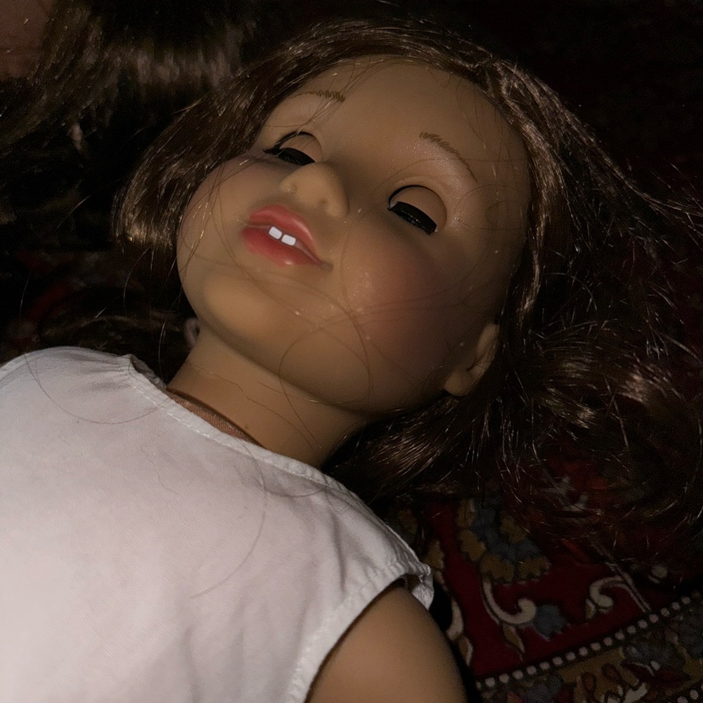 American Girl Dolls in White and Purple Outfits - Picture 4 of 13